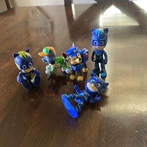 Bundle of pj masks cat boy paw patrol rocky dog paw patrol action figure